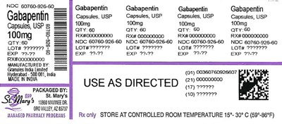 926-60 (Gabapentin 60760 926 60)